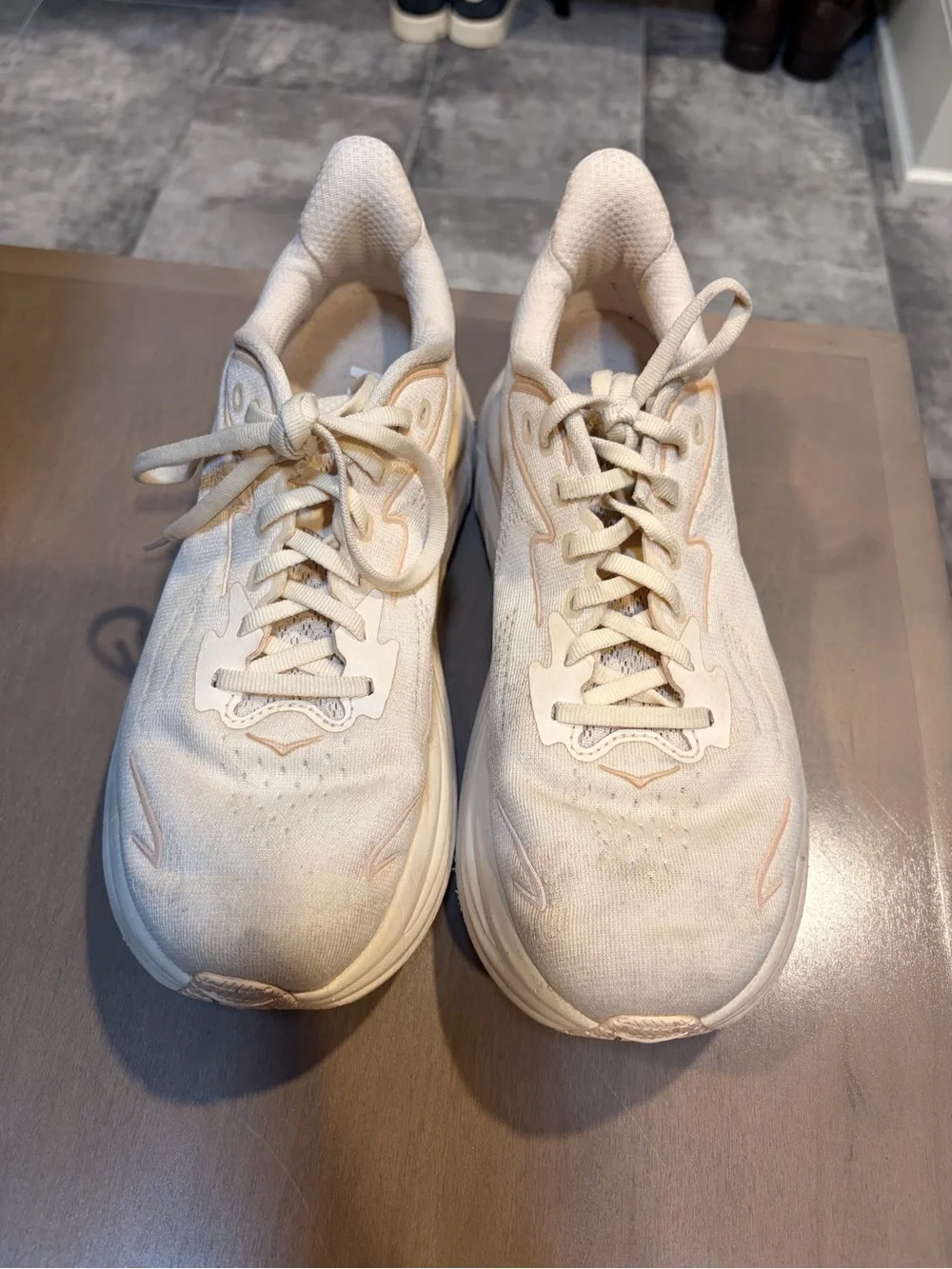 Hoka Women's Cream/Tan Athletic Running Shoes Size W8